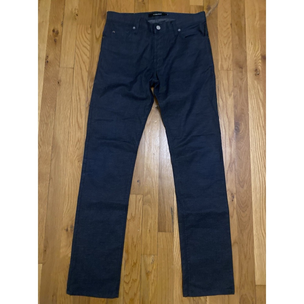 J. Lindeberg Jeans Mens 33x34 Damien Black Ink Mid-Rise Skinny Dark Wash Pants